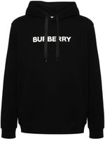 Burberry hoodie en coton à logo imprimé - Noir