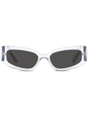 Dolce & Gabbana Eyewear lunettes de soleil à monture rectangulaire transparente - Tons neutres