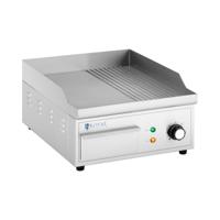 Elektrische grillplaat - 360 x 380 mm - Ribber + Flat - 2.000 W