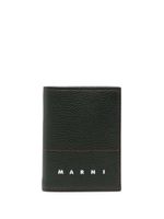 Marni portefeuille en cuir à design pliant - Vert