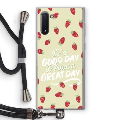 Don't forget to have a great day: Samsung Galaxy Note 10 Transparant Hoesje met koord