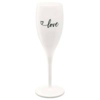 Koziol - Superglas Cheers No. 1 Champagneglas Love Edition Set van 2 Stuks - Kunststof - Wit - thumbnail