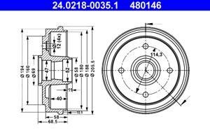 ATE Remtrommel 24.0218-0035.1