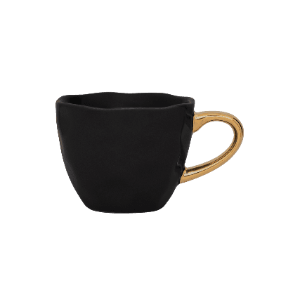Good Morning kopje Espresso Ø6 cm - Zwart (set van 4)