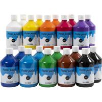 Creativ Company Tempera verf mat, diverse kleuren, 20x500 ml/ 1 doos Creativ Company Tempera verf mat, diverse kleuren, 20x500 ml/ 1 doos