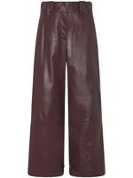 Rosetta Getty pantalon ample en peau d'agneau - Marron - thumbnail