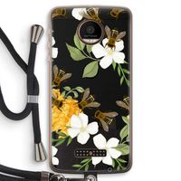 No flowers without bees: Motorola Moto Z Force Transparant Hoesje met koord