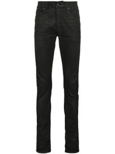 Saint Laurent jean skinny à effet enduit - Noir