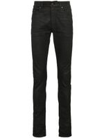 Saint Laurent jean skinny à effet enduit - Noir