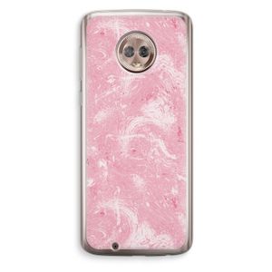 Abstract Painting Pink: Motorola Moto G6 Transparant Hoesje