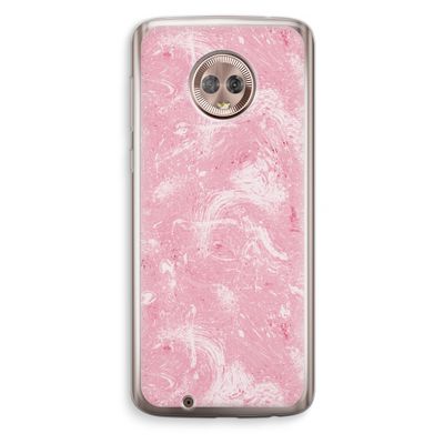 Abstract Painting Pink: Motorola Moto G6 Transparant Hoesje