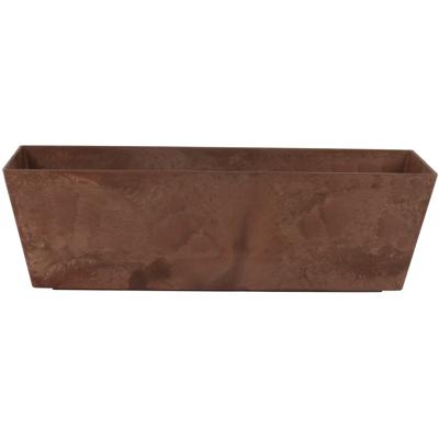 Plantenbak - gerecycled kunststof - bruin - 55 x 17 cm - Binnen en buiten gebruik