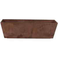 Plantenbak - gerecycled kunststof - bruin - 55 x 17 cm - Binnen en buiten gebruik