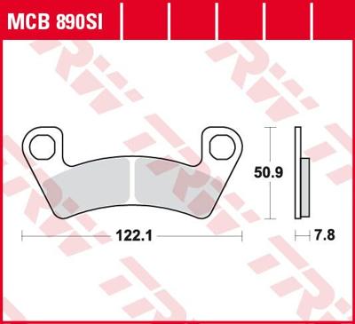 TRW Remblokken, en remschoenen voor de moto, MCB890SI Sinter offroad