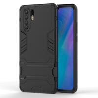 Schokbestendige PC + TPU geval voor Huawei P30 Pro met houder (zwart)