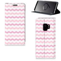 Samsung Galaxy S9 | Hoesje met Magneet | Waves Roze