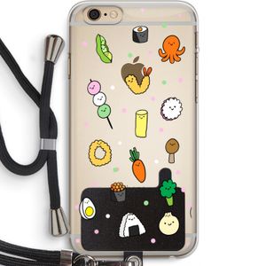 Happy bento friends: iPhone 6 PLUS / 6S PLUS Transparant Hoesje met koord