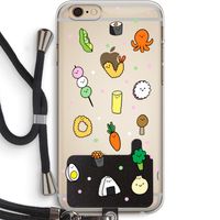 Happy bento friends: iPhone 6 PLUS / 6S PLUS Transparant Hoesje met koord