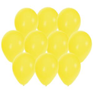 Bellatio Decorations ballonnen - 30x stuks - geel - 27 cm - verjaardag - feestartikelen