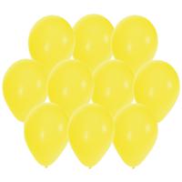 Bellatio Decorations ballonnen - 30x stuks - geel - 27 cm - verjaardag - feestartikelen