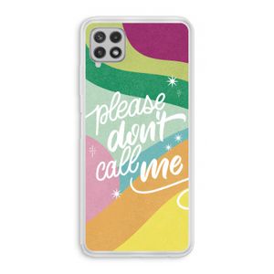 Don't call: Samsung Galaxy A22 4G Transparant Hoesje
