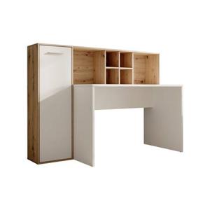 Meubella Bureau Elze - Eiken - Wit - 158 cm