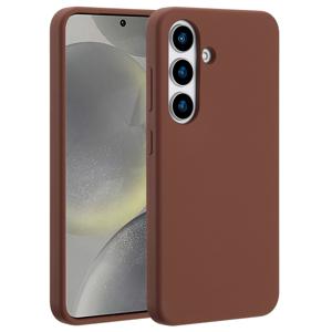 Accezz Liquid Silicone Backcover met MagSafe voor Samsung Galaxy S25 Telefoonhoesje Bruin
