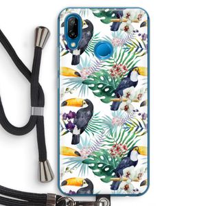 Tukans: Huawei P20 Lite Transparant Hoesje met koord