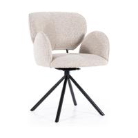 Eleonora Rosalin eetkamerstoel Taupe