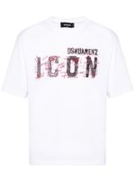 DSQUARED2 t-shirt Spray Icon en coton - Blanc