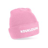 Wintersport muts voor volwassenen - koukleum - roze - one size - Apres ski beanie - thumbnail