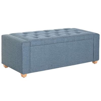 Kruk Home ESPRIT Blauw Polyester Hout 120 X 50 X 42 CM