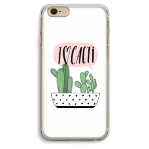 I love cacti: iPhone 6 Plus / 6S Plus Transparant Hoesje