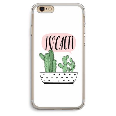 I love cacti: iPhone 6 Plus / 6S Plus Transparant Hoesje
