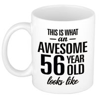 Awesome 56 year cadeau mok / beker 300 ml