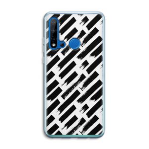 Zwarte vegen: Huawei P20 Lite (2019) Transparant Hoesje