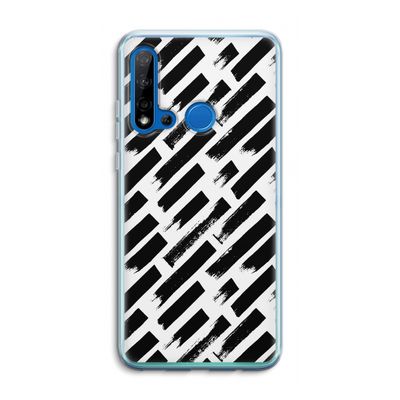 Zwarte vegen: Huawei P20 Lite (2019) Transparant Hoesje