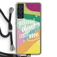 Don't call: Samsung Galaxy S21 FE Transparant Hoesje met koord