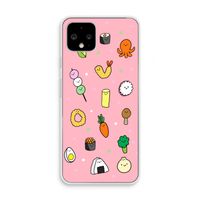 Happy bento friends: Pixel 4 Transparant Hoesje