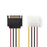 Nedis Sata 15-pins naar Molex M/F 0,15m