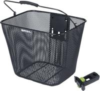 Fietsmand Basil Bilbao KF bevestiging inclusief stuurpenhouder 26 x 22 x 27 cm - zwart