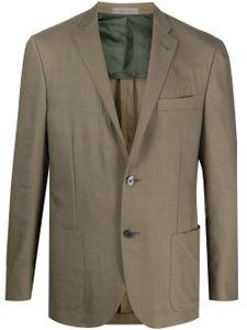 Corneliani blazer en chambray à simple boutonnage - Vert