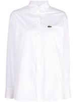 Lacoste chemise en coton à patch logo - Blanc