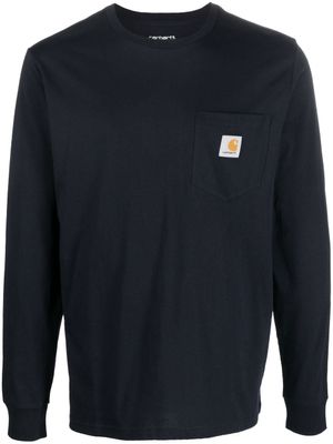 Carhartt WIP t-shirt à patch logo - Bleu