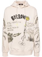 BARROW hoodie en coton à logo imprimé - Blanc