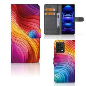 Book Case voor Xiaomi Redmi Note 12 5G | Poco X5 Regenboog