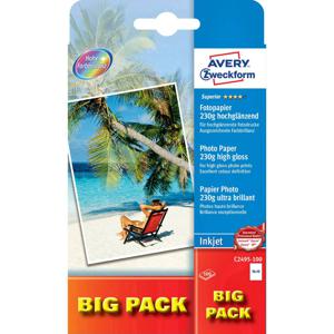 Avery-Zweckform Superior Photo Paper Inkjet C2495-100 Fotopapier 10 x 15 cm 230 g/m² 100 vellen Hoogglans