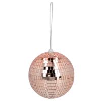 Disco spiegel bal - rond - rose goud - Dia 15 cm - Seventies/eighties thema versiering - thumbnail