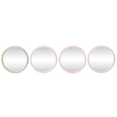 Wandspiegel Home ESPRIT Wit Groen Roze Lila 44 x 3 x 44 cm (4 Stuks)