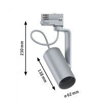 Paulmann Apol II 95409 Systeemlamp (basis) ProRail3 E27 Chroom - thumbnail